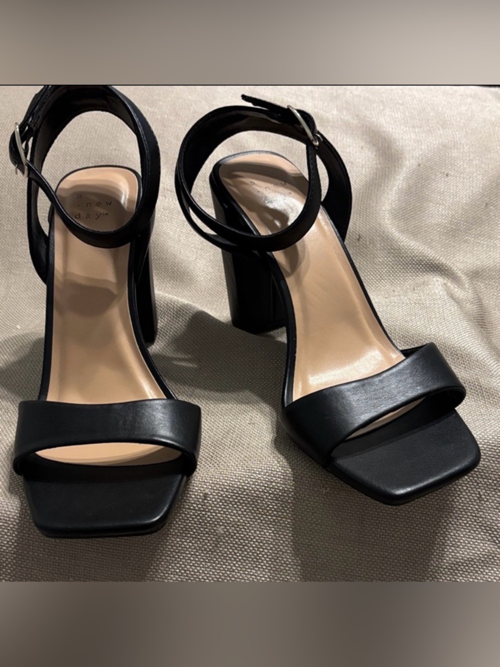 A New Day Ankle Strap Block Heels - Picture 1 of 9